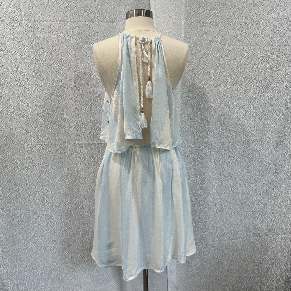 Lauren James Sleeveless Blue & White Striped Dress Size Small NWT - Picture 3 of 8